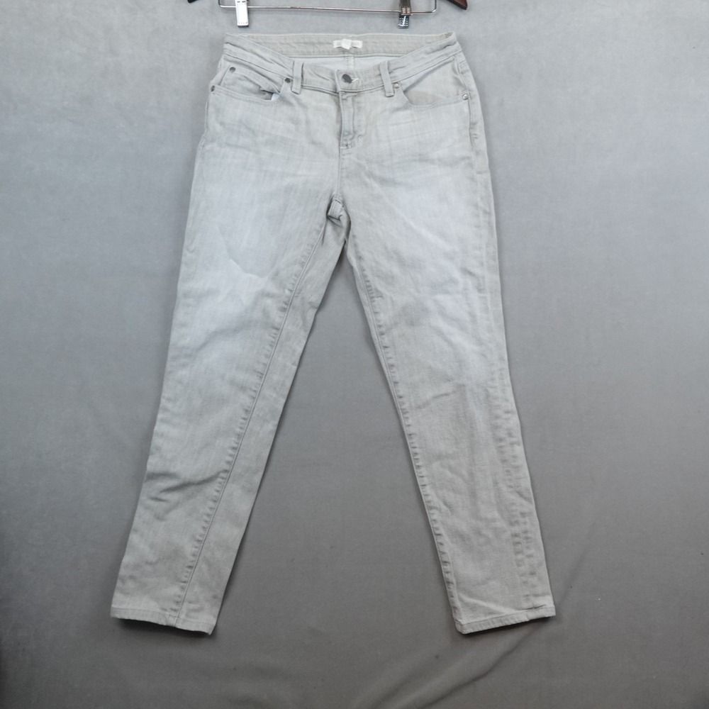 Eileen Fisher Jeans Womens 4 Lightwash Mid Rise Straight Organic Cotton Stretch